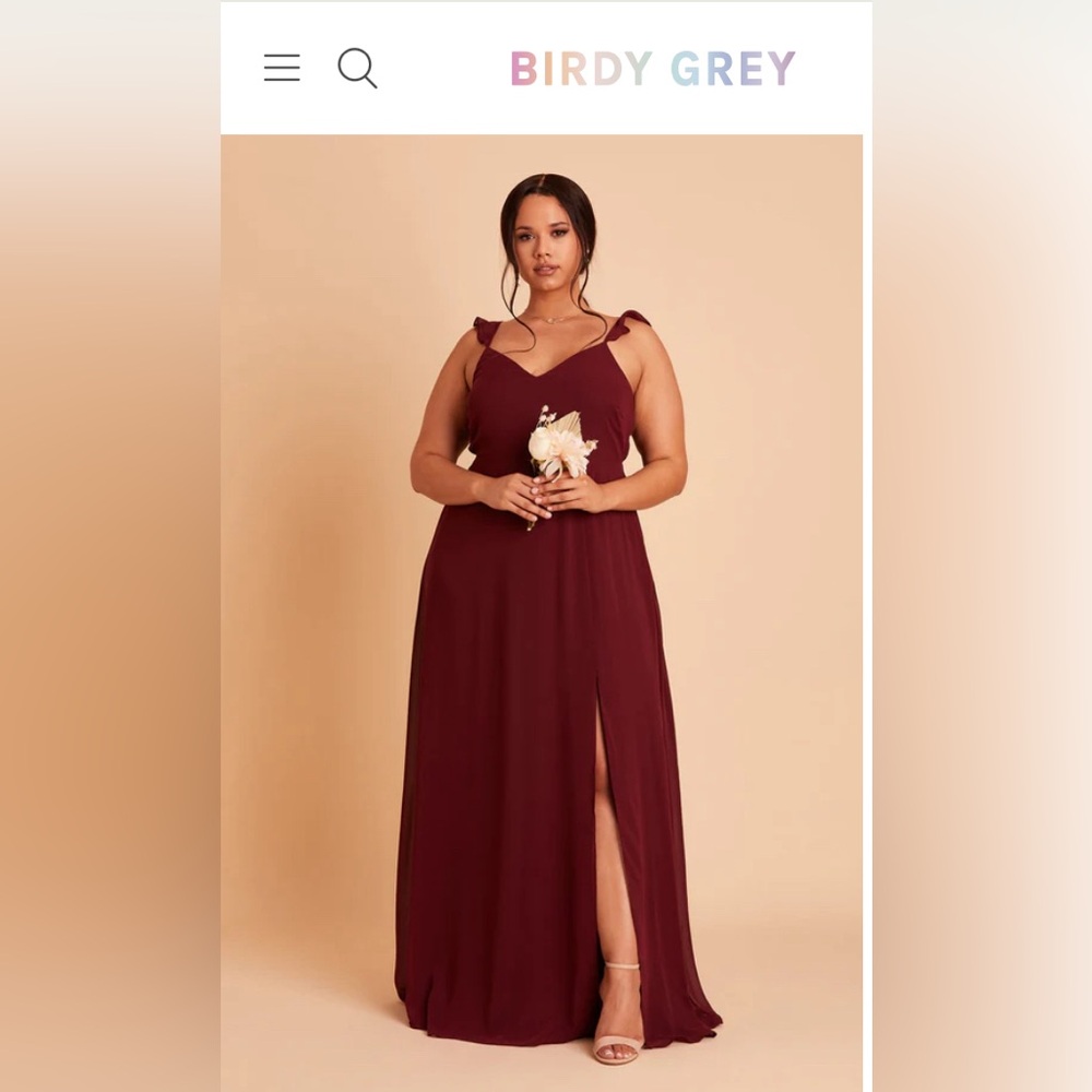 Birdy Grey Doris bridesmaid dress in Chiffon Cabernet, size M, worn once